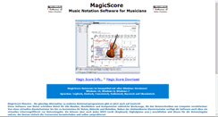 Desktop Screenshot of magicscore.de
