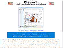 Tablet Screenshot of magicscore.de